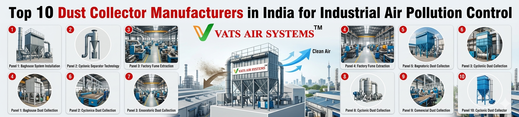 Top 10 Dust Collector Manufacturers in India for Industrial Air Pollution Control